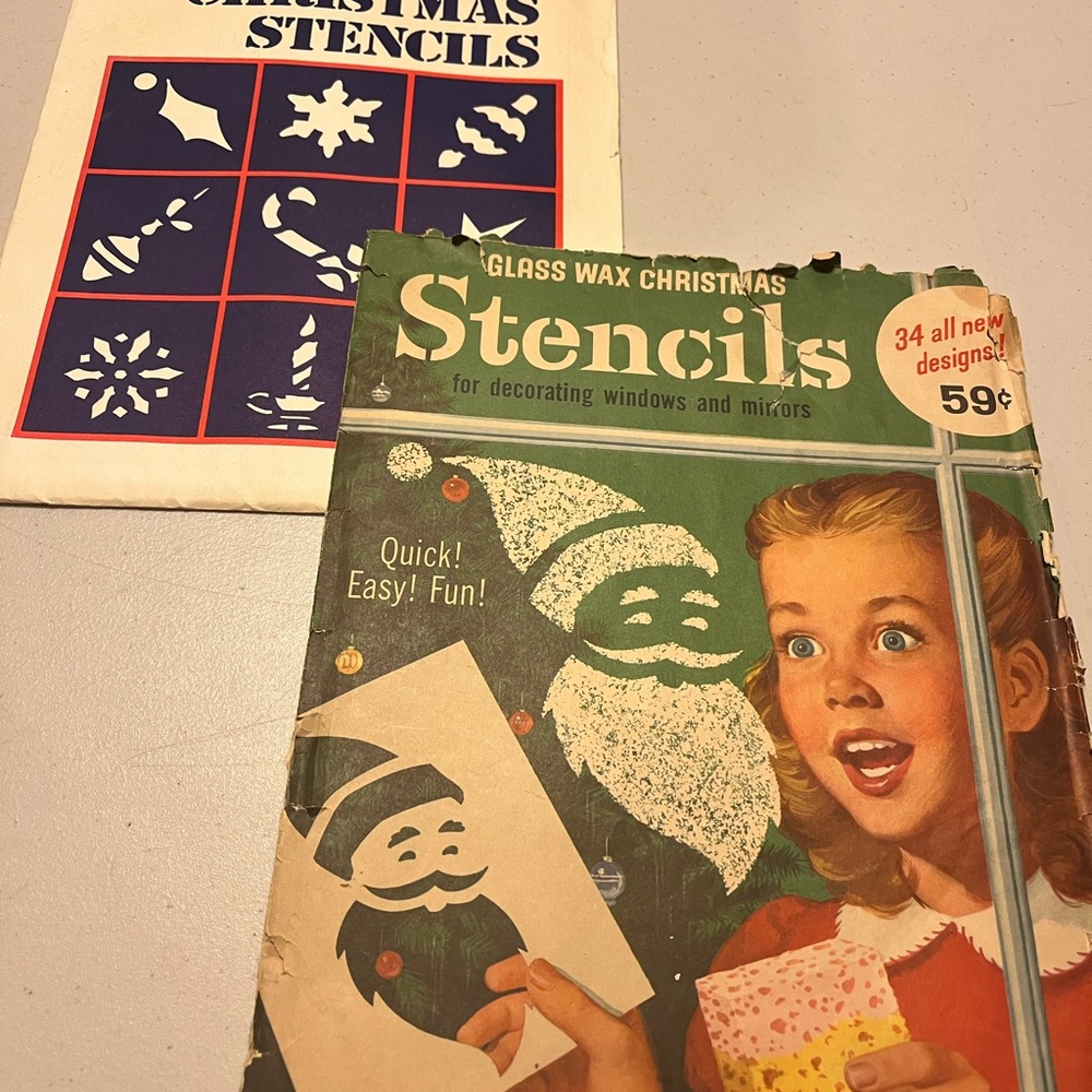 Vintage stencils. One is used the other looks new and sealed